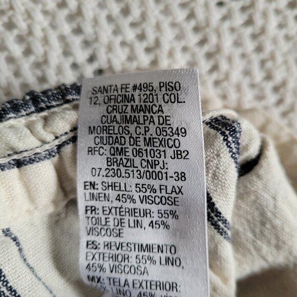 ROXY Oceanside Stripes Linen Drawstring Pants - Picture 6 of 6